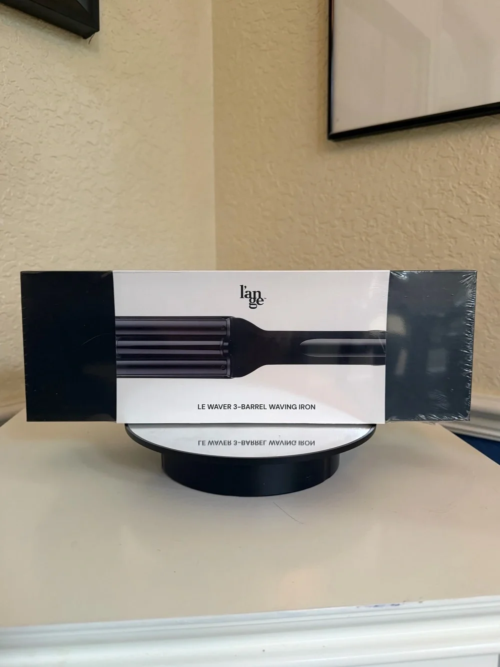 L'ange Hair Le Waver 3-Barrel Titanium Hair Waving Iron in black Sealed in Box